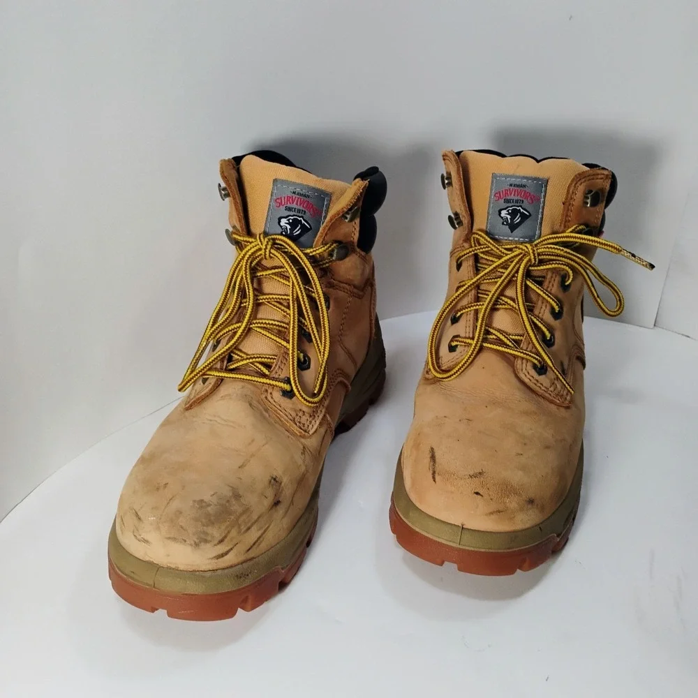 Herman Survivors Men's 6.5 Wide Tan Steel Toe Work Boots